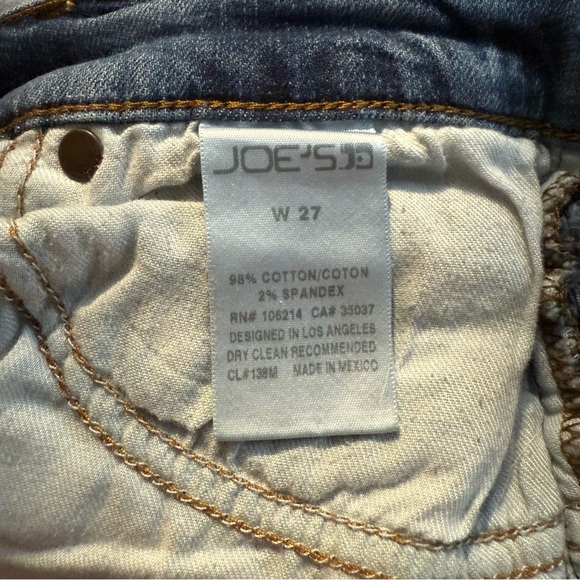 Joe's Jeans Classic Blue Ripped Shorts - Picture 5 of 6